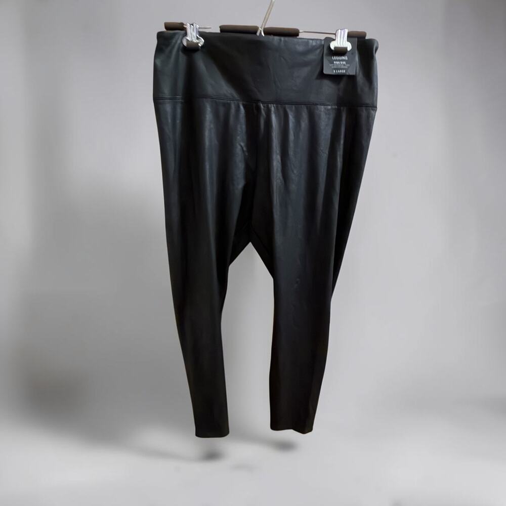 Simply Vera Vera Wang High Rise Live-In Faux Leather Shaping Leggings XL nwt